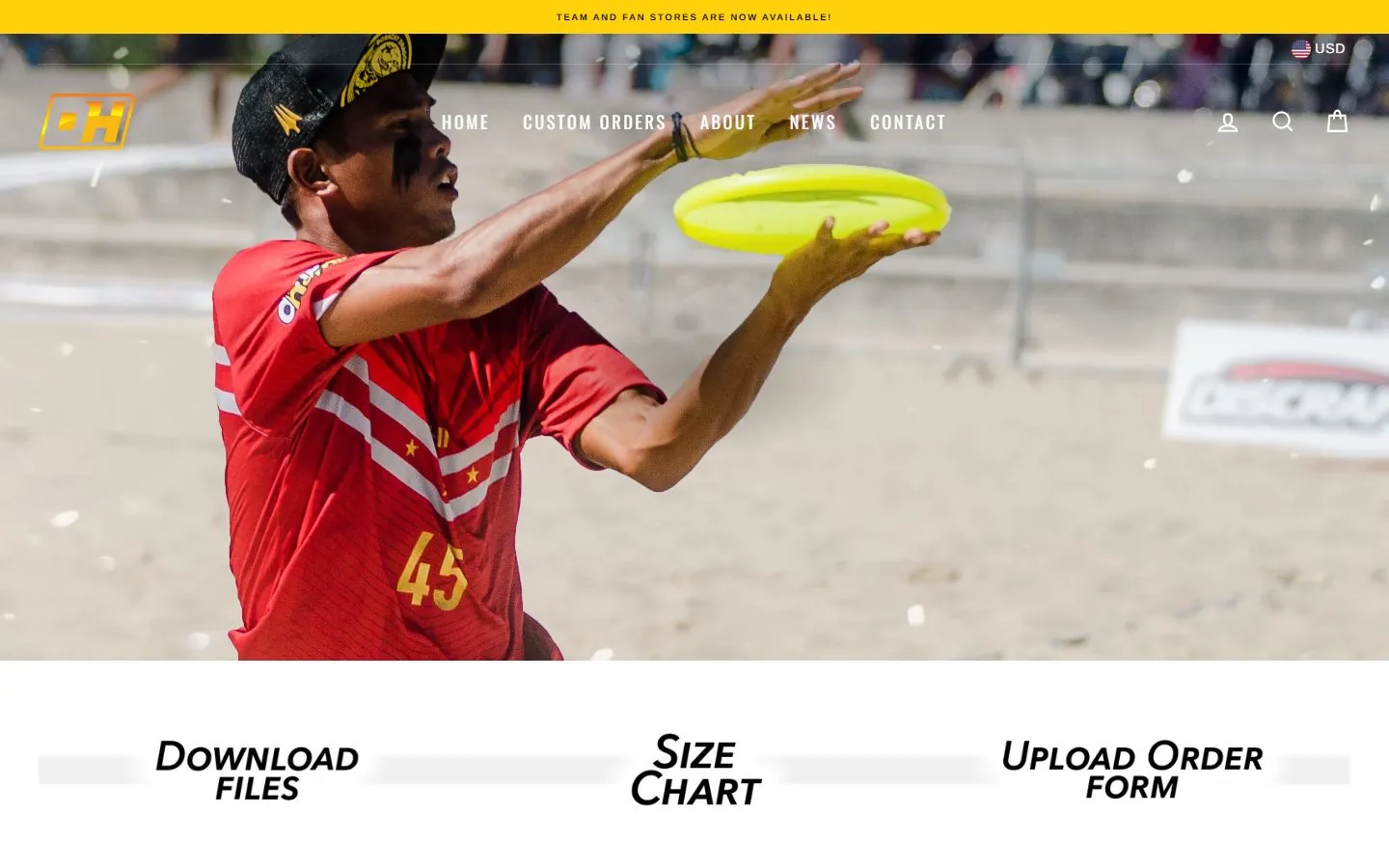 Custom Team Sports Apparel — web development case study screenshot