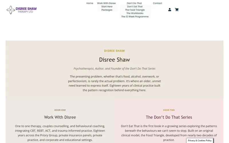 Psychotherapist Personal Brand Site — United Kingdom