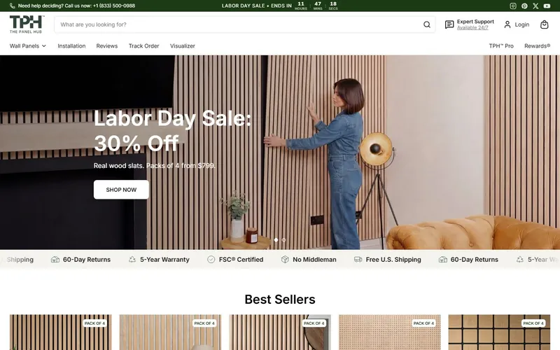 Real Wood Panel Retailer — Mobile App Development project in United States